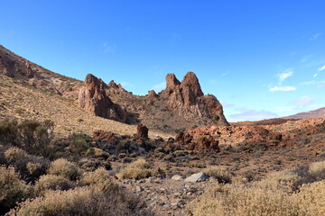 Teide National Park on Tenerife, with lava fields and the Teide volcano
