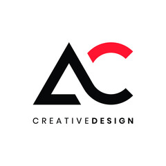Creative modern letter AC logo design vector