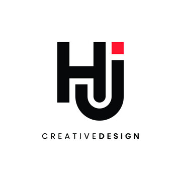 Modern letter HJ logo design vector