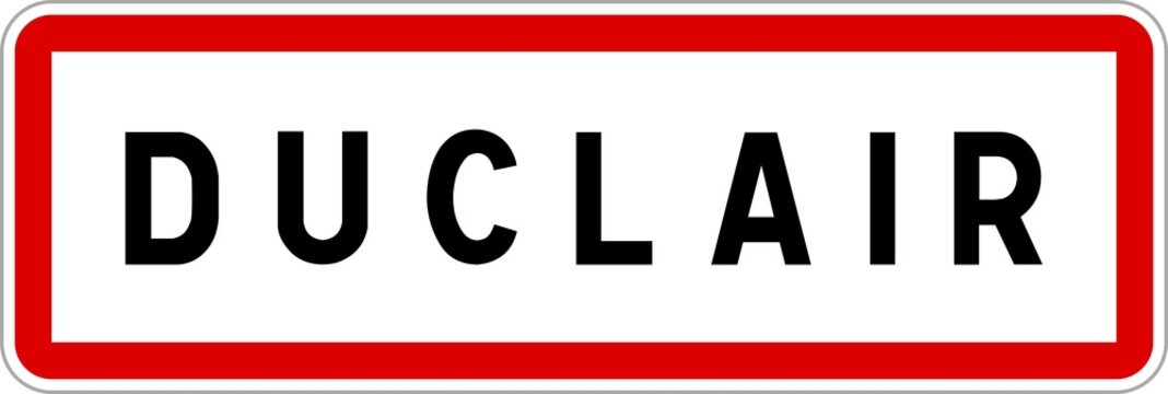 Panneau entrée ville agglomération Duclair / Town entrance sign Duclair