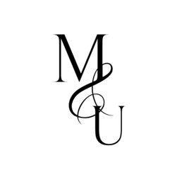 um, mu, monogram logo. Calligraphic signature icon. Wedding Logo Monogram. modern monogram symbol. Couples logo for wedding