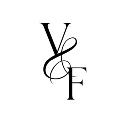 fv, vf, monogram logo. Calligraphic signature icon. Wedding Logo Monogram. modern monogram symbol. Couples logo for wedding