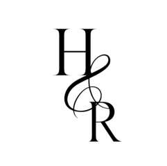rh, hr, monogram logo. Calligraphic signature icon. Wedding Logo Monogram. modern monogram symbol. Couples logo for wedding