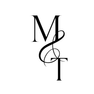 tm, mt, monogram logo. Calligraphic signature icon. Wedding Logo Monogram. modern monogram symbol. Couples logo for wedding