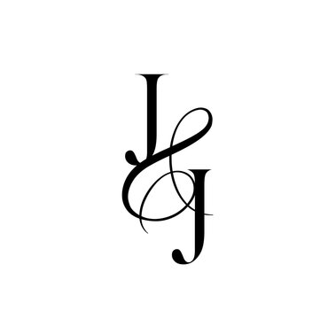 jj, jj, monogram logo. Calligraphic signature icon. Wedding Logo Monogram. modern monogram symbol. Couples logo for wedding