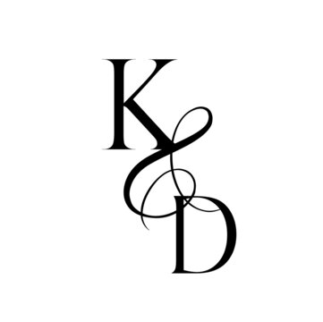 dk, kd, monogram logo. Calligraphic signature icon. Wedding Logo Monogram. modern monogram symbol. Couples logo for wedding