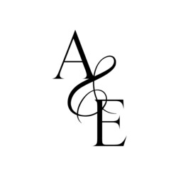 ea, ae, monogram logo. Calligraphic signature icon. Wedding Logo Monogram. modern monogram symbol. Couples logo for wedding