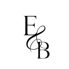 be, eb, monogram logo. Calligraphic signature icon. Wedding Logo Monogram. modern monogram symbol. Couples logo for wedding