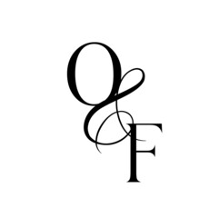 fo, of, monogram logo. Calligraphic signature icon. Wedding Logo Monogram. modern monogram symbol. Couples logo for wedding