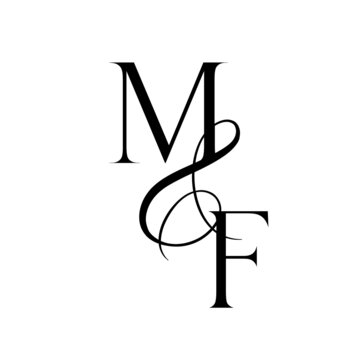 fm, mf, monogram logo. Calligraphic signature icon. Wedding Logo Monogram. modern monogram symbol. Couples logo for wedding