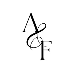fa, af, monogram logo. Calligraphic signature icon. Wedding Logo Monogram. modern monogram symbol. Couples logo for wedding