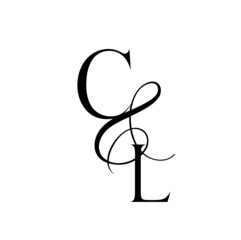 lc, cl, monogram logo. Calligraphic signature icon. Wedding Logo Monogram. modern monogram symbol. Couples logo for wedding