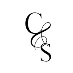 sc, cs, monogram logo. Calligraphic signature icon. Wedding Logo Monogram. modern monogram symbol. Couples logo for wedding