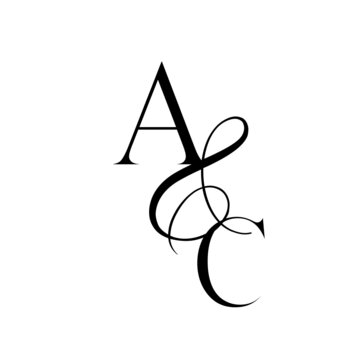 ca, ac, monogram logo. Calligraphic signature icon. Wedding Logo Monogram. modern monogram symbol. Couples logo for wedding