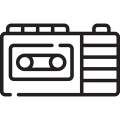 Obraz premium music icon detailed outline