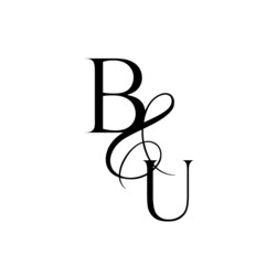 ub, bu, monogram logo. Calligraphic signature icon. Wedding Logo Monogram. modern monogram symbol. Couples logo for wedding