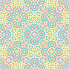 Abstract seamless flower pattern. Repeat pattern.