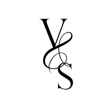 sv, vs, monogram logo. Calligraphic signature icon. Wedding Logo Monogram. modern monogram symbol. Couples logo for wedding