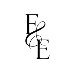 ef, fe, monogram logo. Calligraphic signature icon. Wedding Logo Monogram. modern monogram symbol. Couples logo for wedding