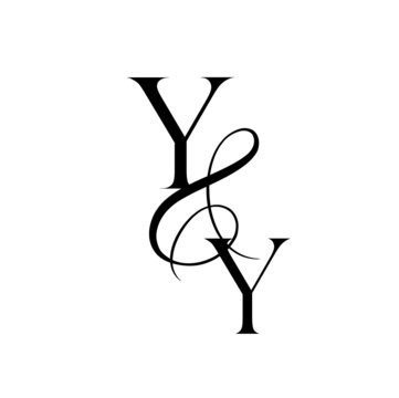 yy, yy, monogram logo. Calligraphic signature icon. Wedding Logo Monogram. modern monogram symbol. Couples logo for wedding