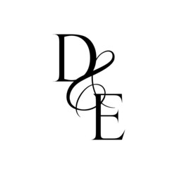 ed, de, monogram logo. Calligraphic signature icon. Wedding Logo Monogram. modern monogram symbol. Couples logo for wedding