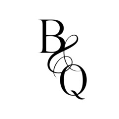 qb, bq, monogram logo. Calligraphic signature icon. Wedding Logo Monogram. modern monogram symbol. Couples logo for wedding