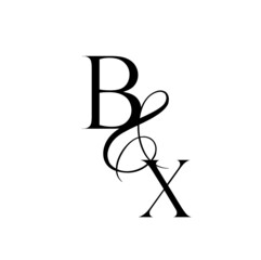 xb, bx, monogram logo. Calligraphic signature icon. Wedding Logo Monogram. modern monogram symbol. Couples logo for wedding