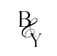 yb, by, monogram logo. Calligraphic signature icon. Wedding Logo Monogram. modern monogram symbol. Couples logo for wedding