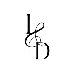 di, id, monogram logo. Calligraphic signature icon. Wedding Logo Monogram. modern monogram symbol. Couples logo for wedding