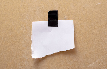 sticky note on the wall. copy space