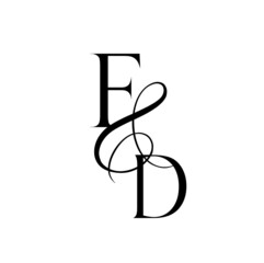 df, fd, monogram logo. Calligraphic signature icon. Wedding Logo Monogram. modern monogram symbol. Couples logo for wedding