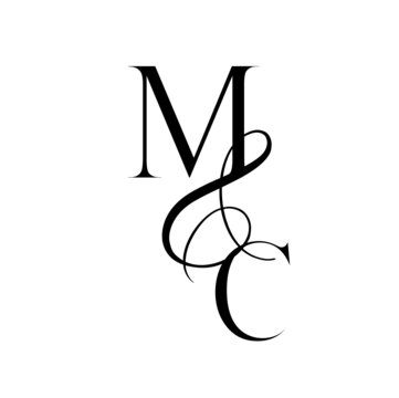 cm, mc, monogram logo. Calligraphic signature icon. Wedding Logo Monogram. modern monogram symbol. Couples logo for wedding
