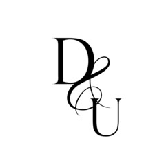 ud, du, monogram logo. Calligraphic signature icon. Wedding Logo Monogram. modern monogram symbol. Couples logo for wedding