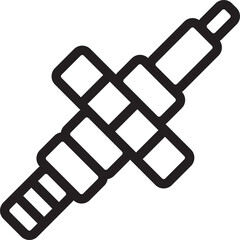 car service icon detailed outline