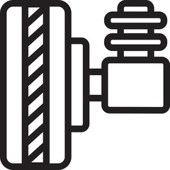 Obraz premium car service icon detailed outline