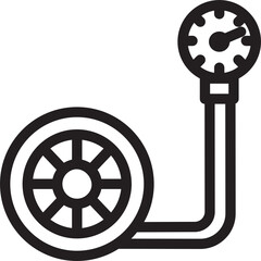 Obraz premium car service icon detailed outline