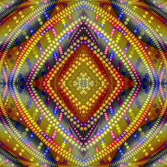 Beautiful seamless three-dimensional colorful pattern of beads