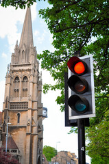 Traffic lights in the city 