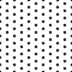 Square seamless background pattern from geometric shapes. The pattern is evenly filled with big black puzzle symbols. Vector illustration on white background