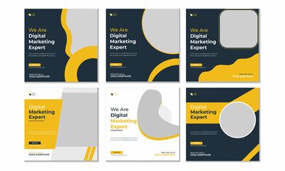 Digital marketing agency social media and instagram post banner template