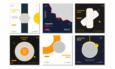 Modern fashion sale social media and instagram post template