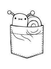 Unterwegs Schnecke Hemdtasche 