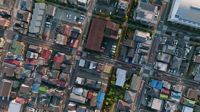 住宅地　空撮　真俯瞰
