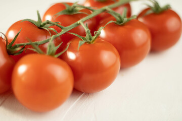 Branch of tomato on the table