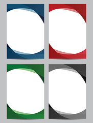 dynamic card frame border template design flyer