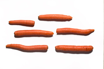 carrots on a white background