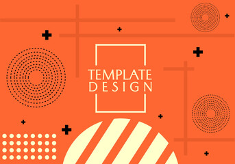 orange color background design with geometric elements. used to design banners, websites, posters