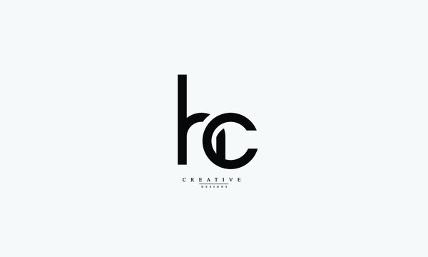 Alphabet letters Initials Monogram logo HC CH H C