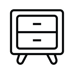 bedside table icon on a white background use for web and mobile. eps 10