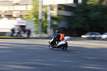 person riding a motorcycle